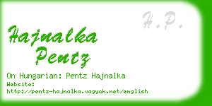 hajnalka pentz business card